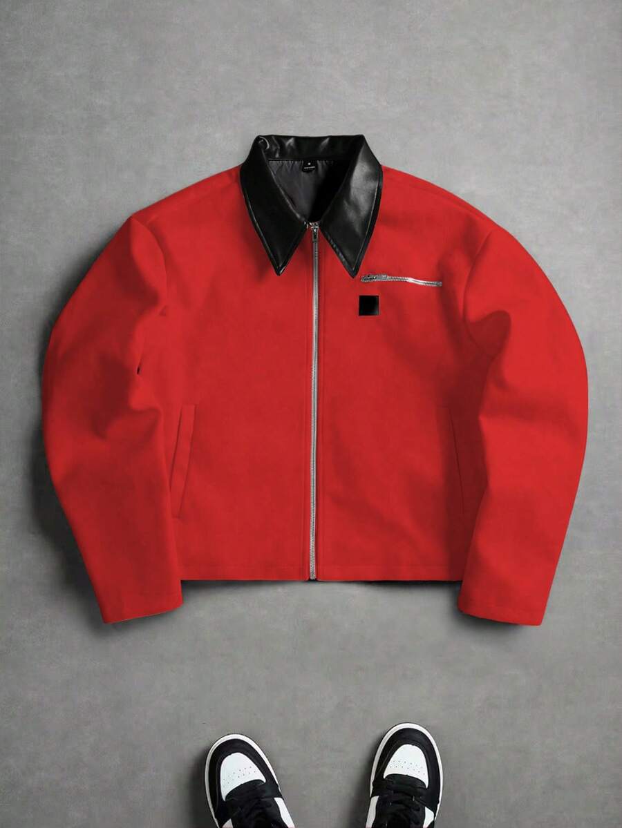 Men's Streetwear Faux Leather Jacket