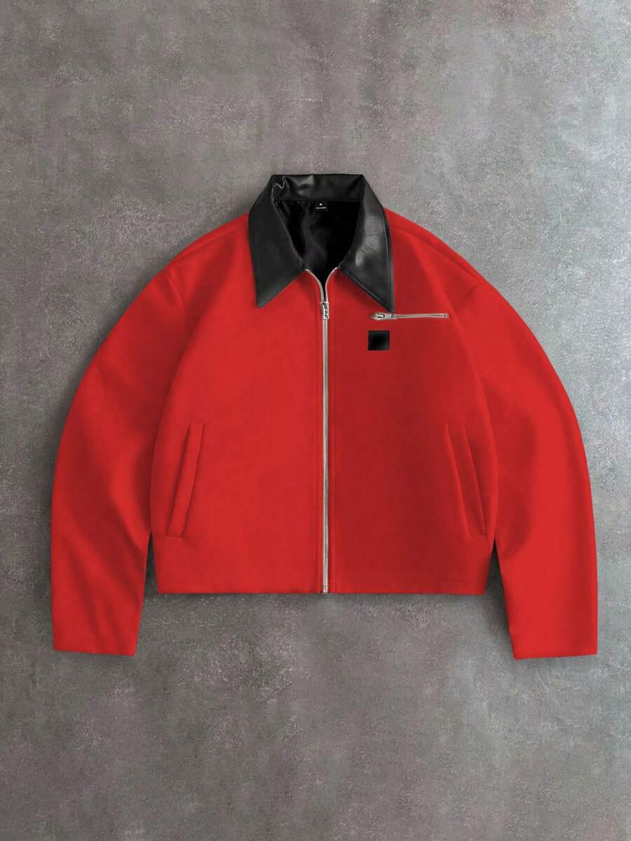 Men's Streetwear Faux Leather Jacket