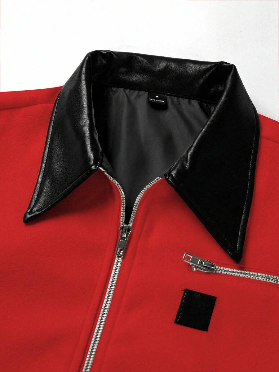 Men's Streetwear Faux Leather Jacket