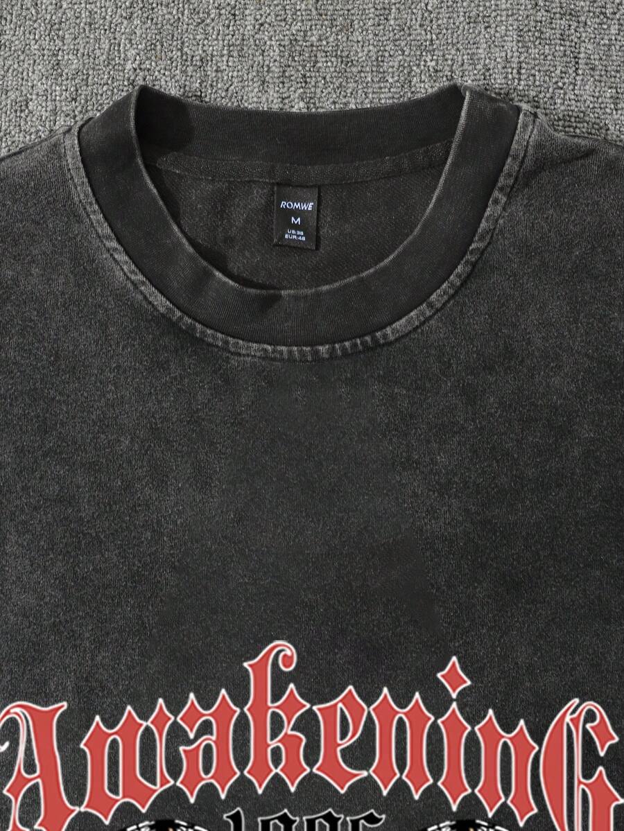Casual Loose Fit Crew Neck Long Sleeve T-Shirt For Men