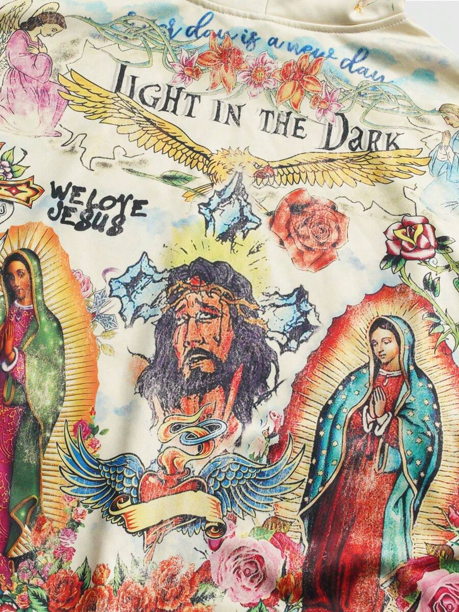 Men's Graphic Print Pullover Hoodie