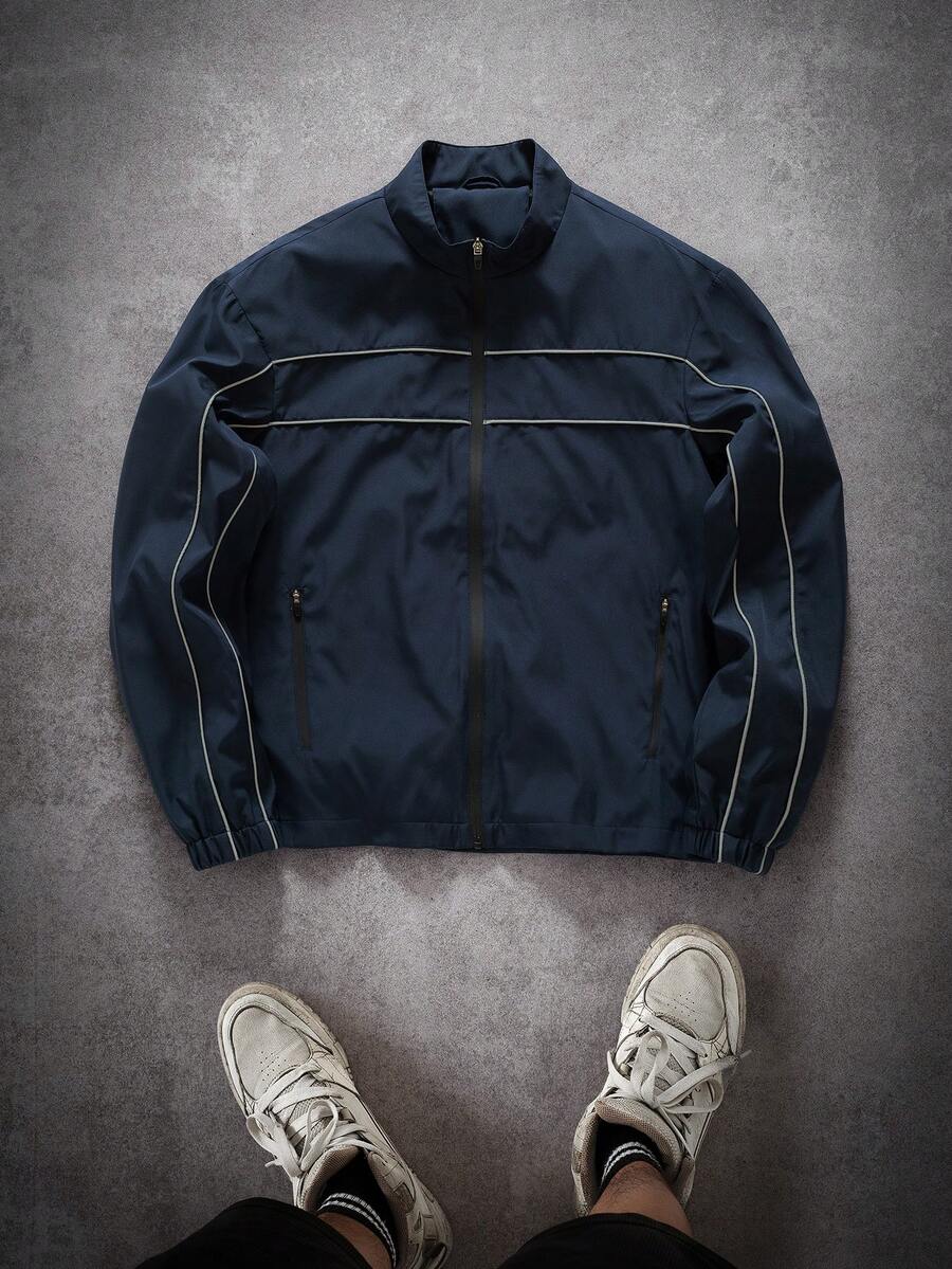 Men's Street Fashion Zip-Up Jacket