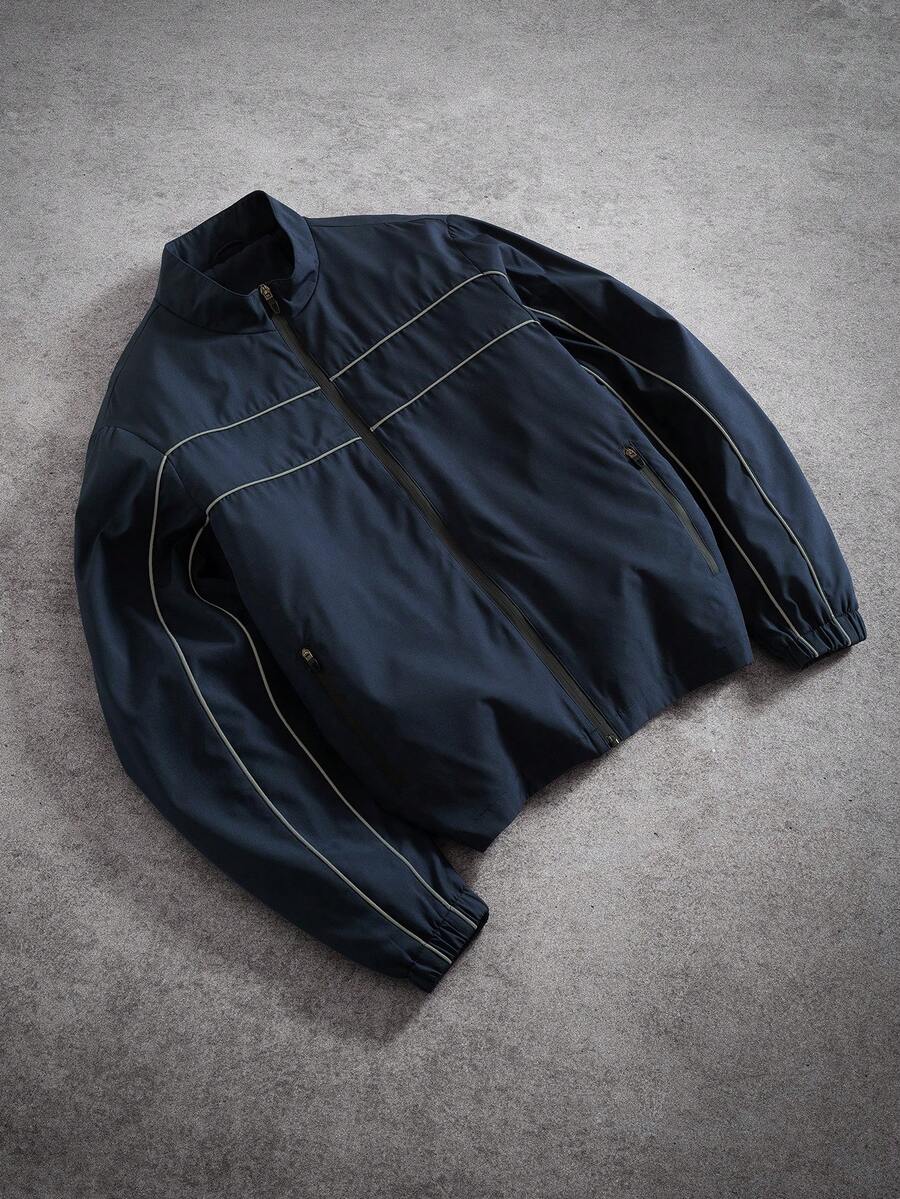 Men's Street Fashion Zip-Up Jacket