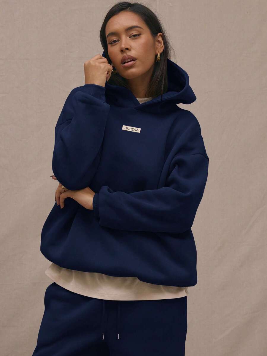 Embroidery Patch Oversized Hoodie