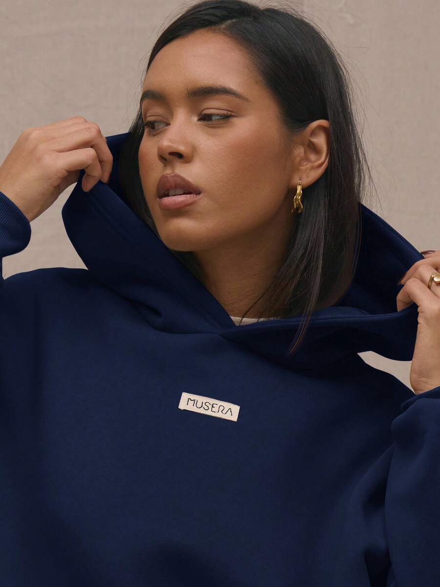 Embroidery Patch Oversized Hoodie