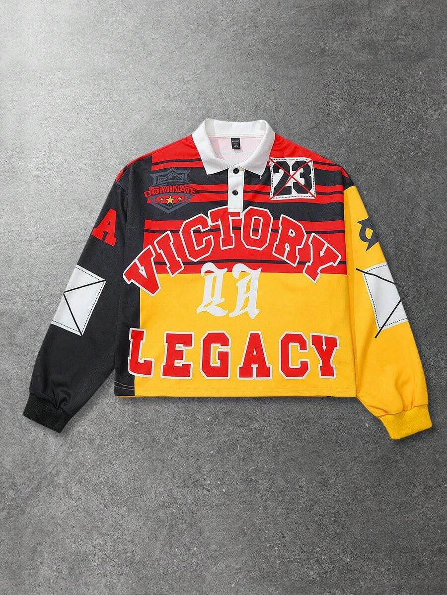 Men's Casual Polo Neck Sweatshirt