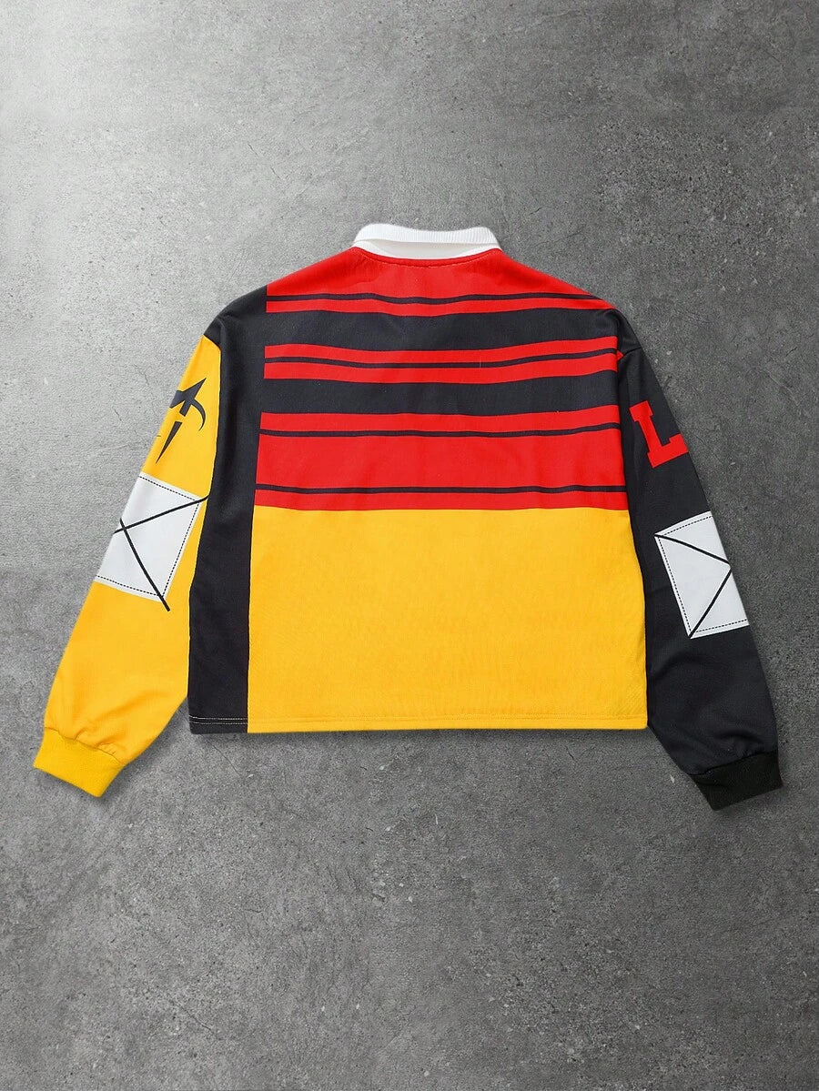 Men's Casual Polo Neck Sweatshirt