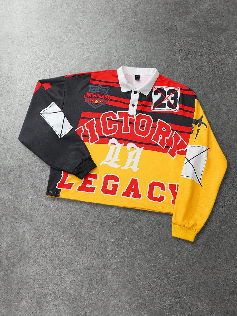 Men's Casual Polo Neck Sweatshirt