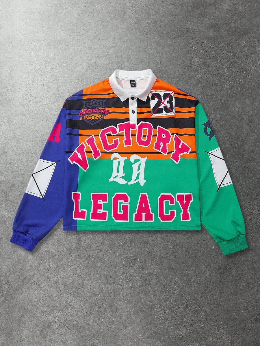 Men's Casual Polo Neck Sweatshirt