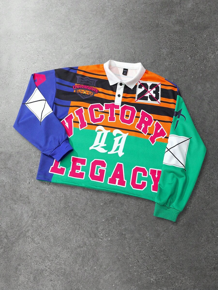 Men's Casual Polo Neck Sweatshirt