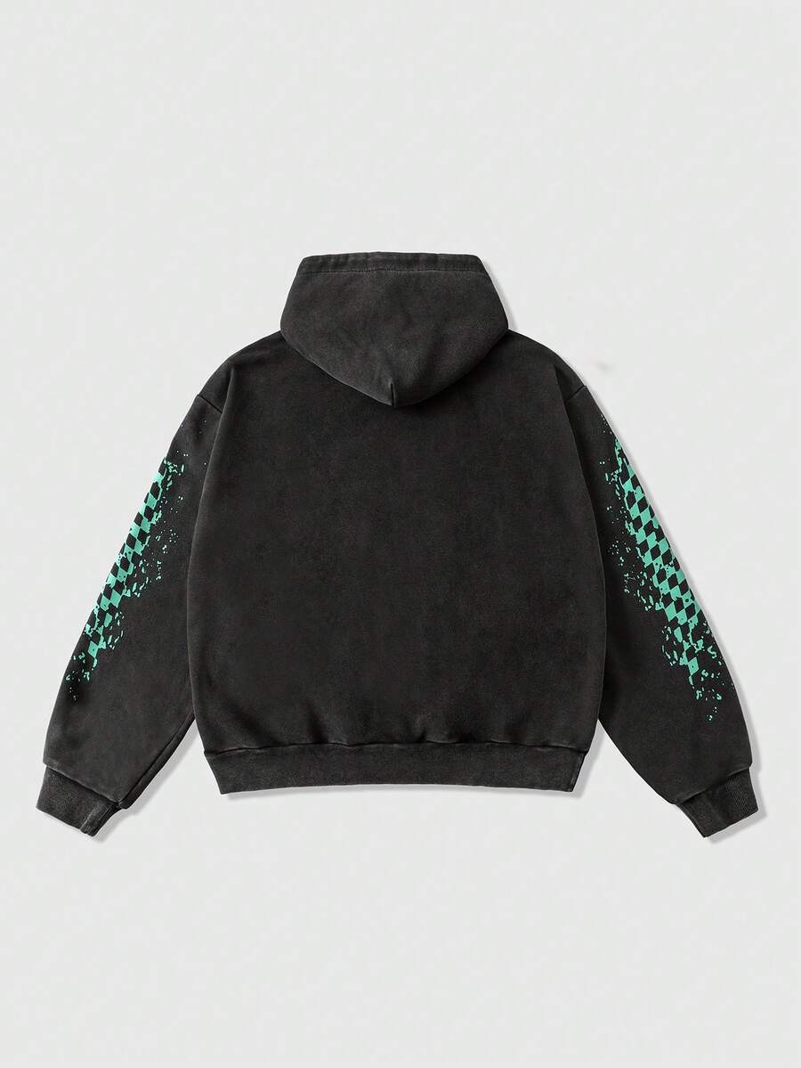 Men's Washed Vintage Graphic Hoodie