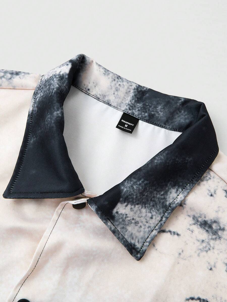 Men's Front Button Long Sleeve Pocket Minimalist Rave Jacket