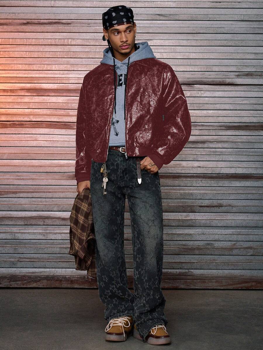 Men's Woven Fashion Long Sleeve Jacket