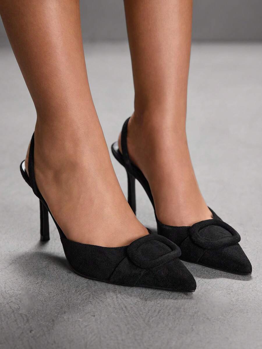 Women's Burgundy Bow High Heel Pumps