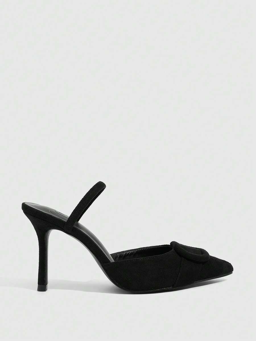 Women's Burgundy Bow High Heel Pumps