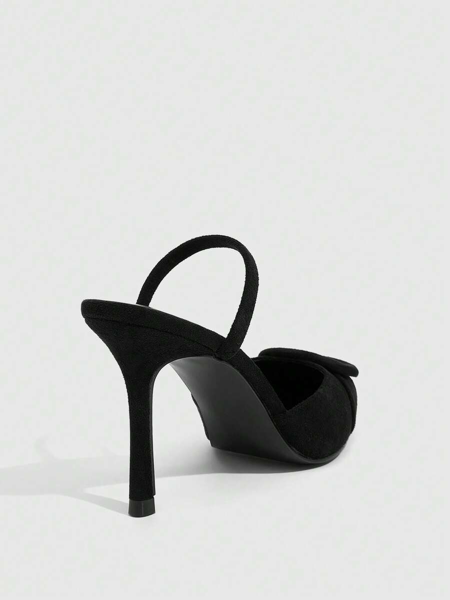 Women's Burgundy Bow High Heel Pumps