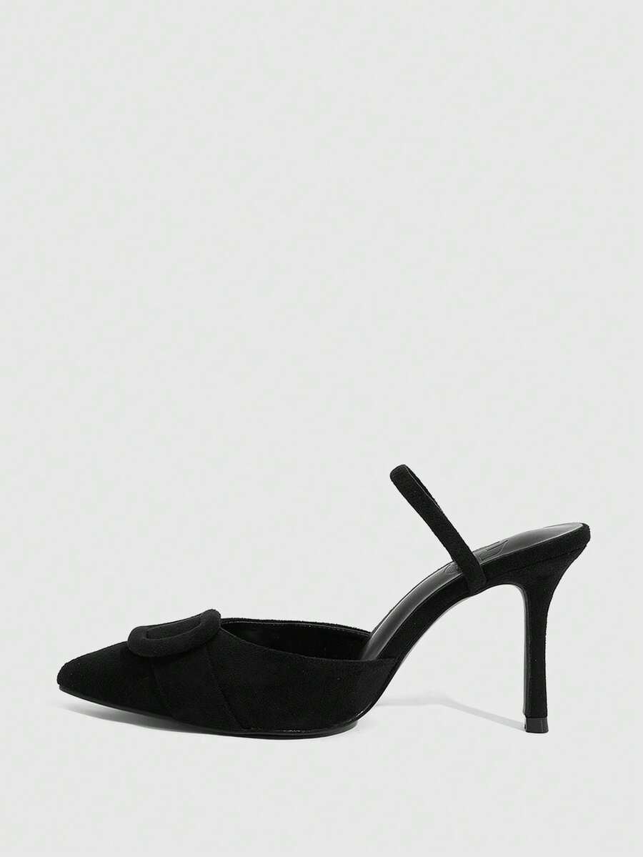 Women's Burgundy Bow High Heel Pumps