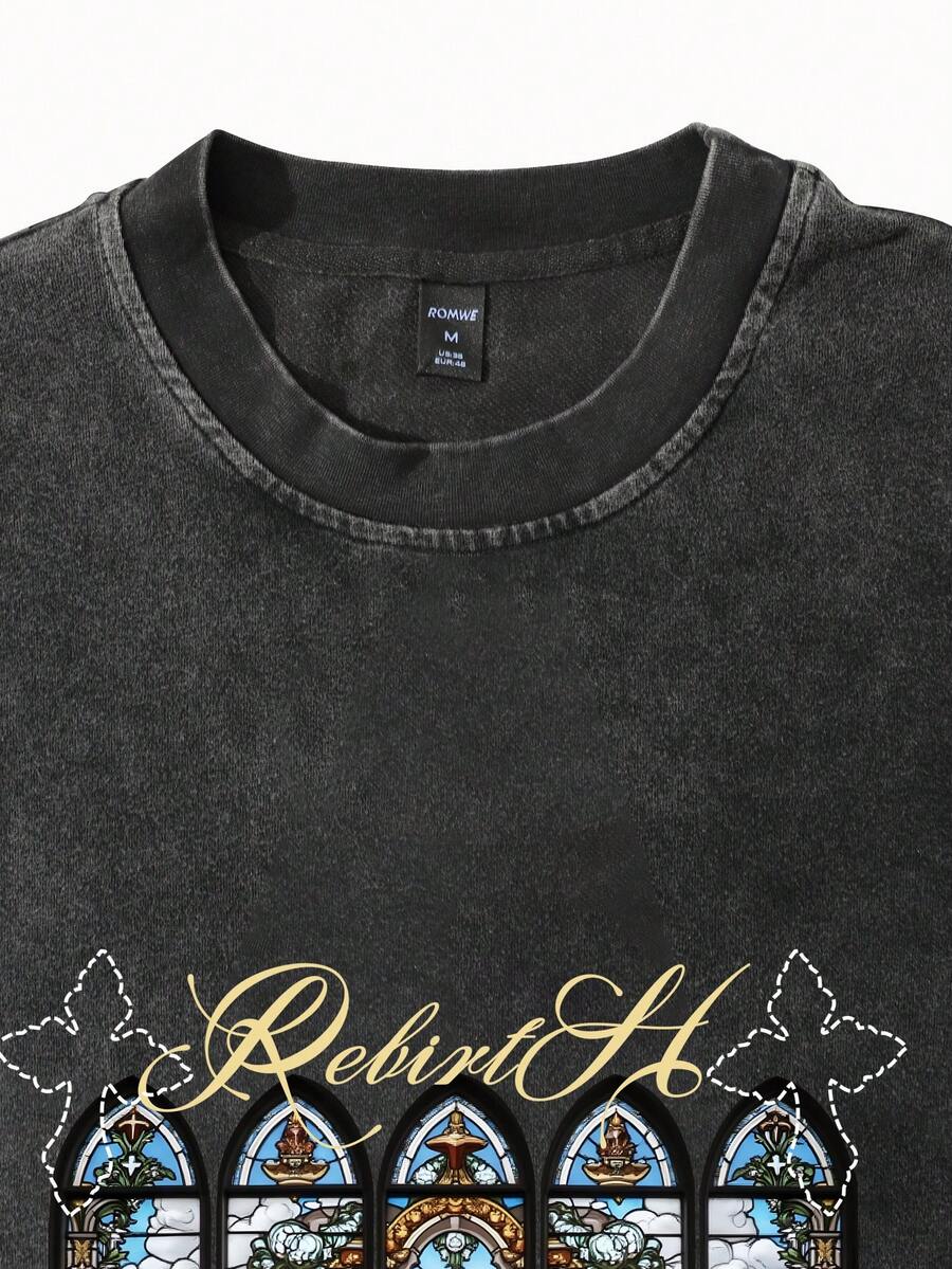 Casual Loose Fit Crew Neck Long Sleeve T-Shirt For Men