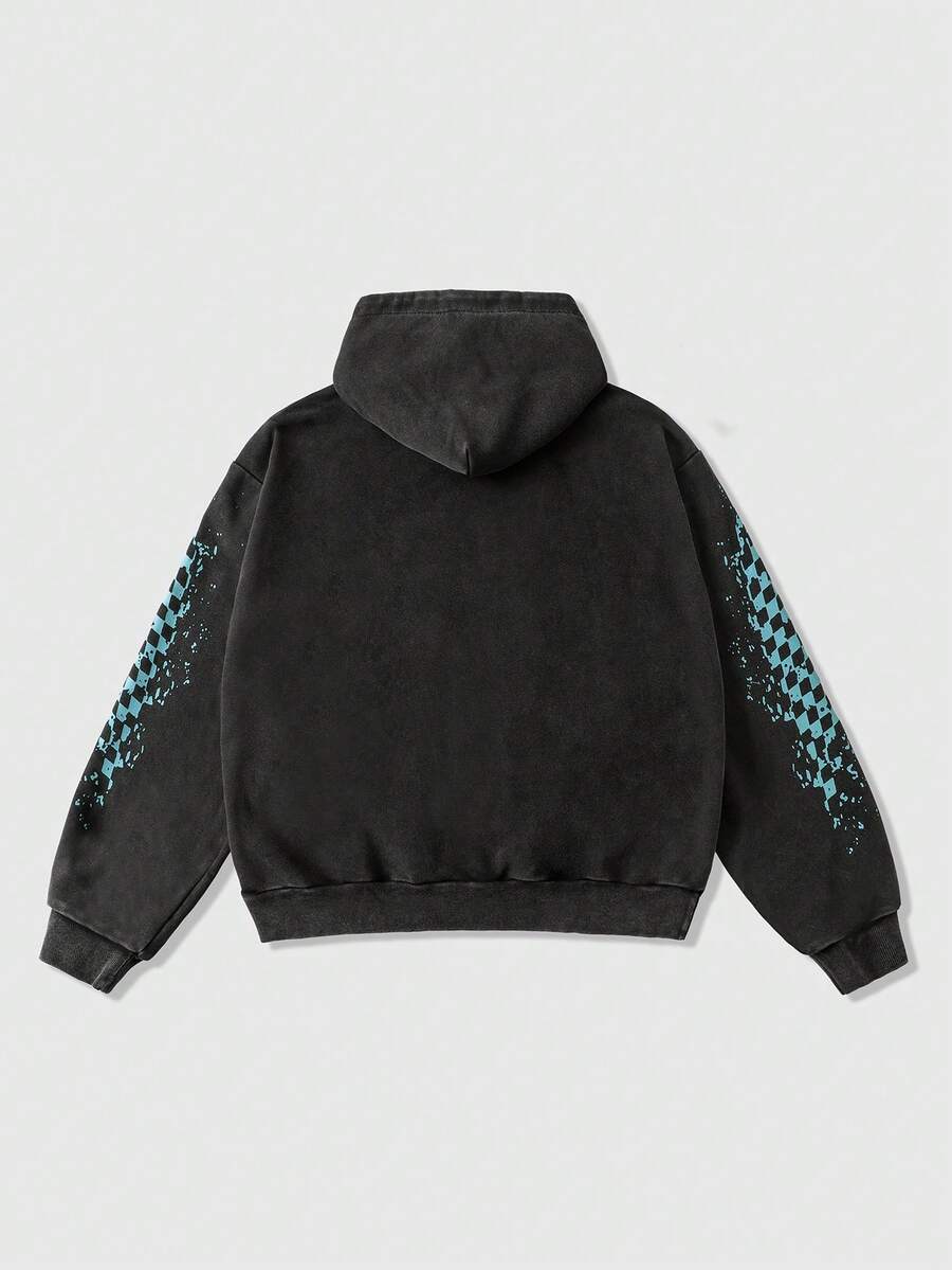 Men's Washed Vintage Graphic Hoodie