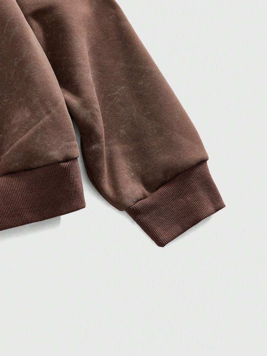 Graphic Hooded Sweatshirt And Sweatpants Set