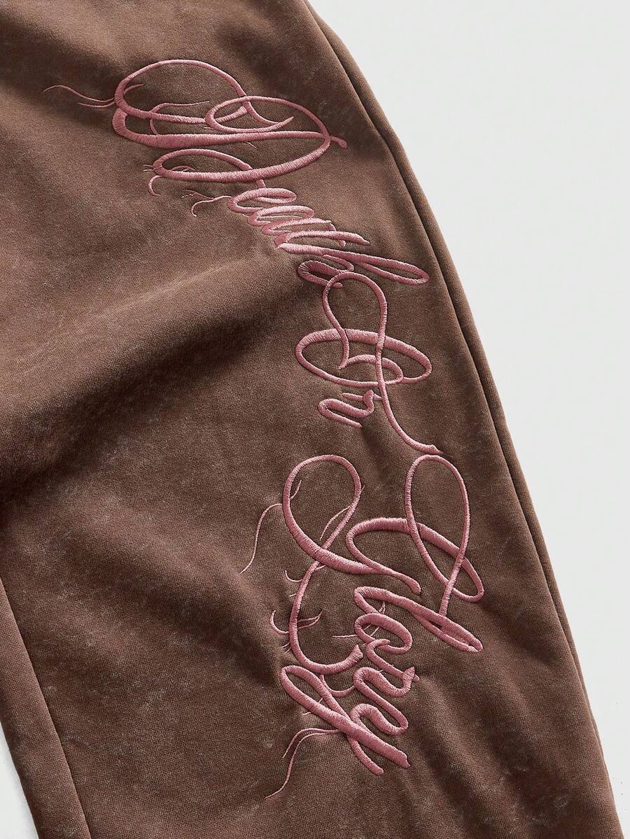 Graphic Hooded Sweatshirt And Sweatpants Set