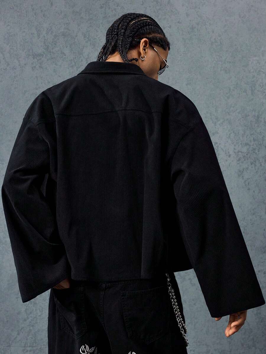 Men's Floral Embroidered Collar Jacket