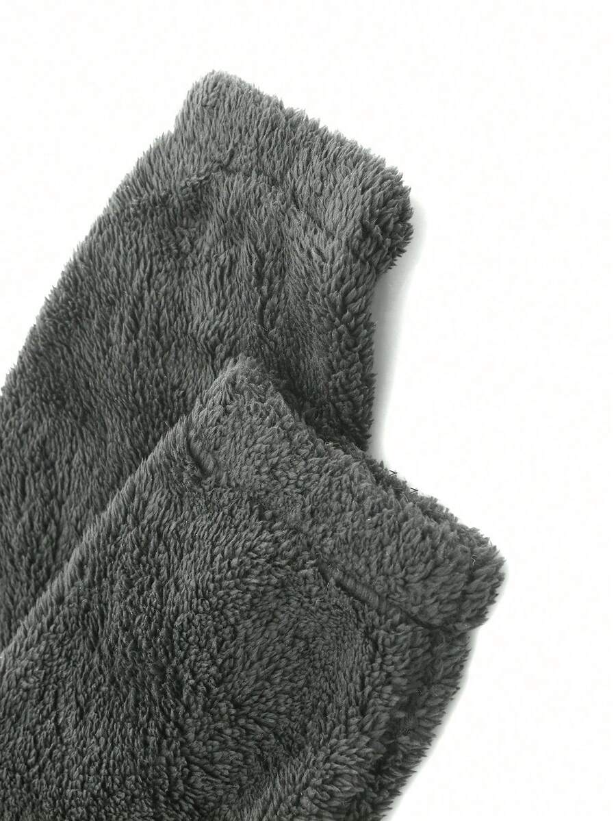 Men's Patchwork Stand Collar Half-Zip Fleece Sweatshirt