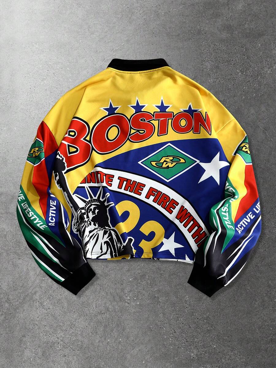 Men's Casual Polo Neck Sweatshirt