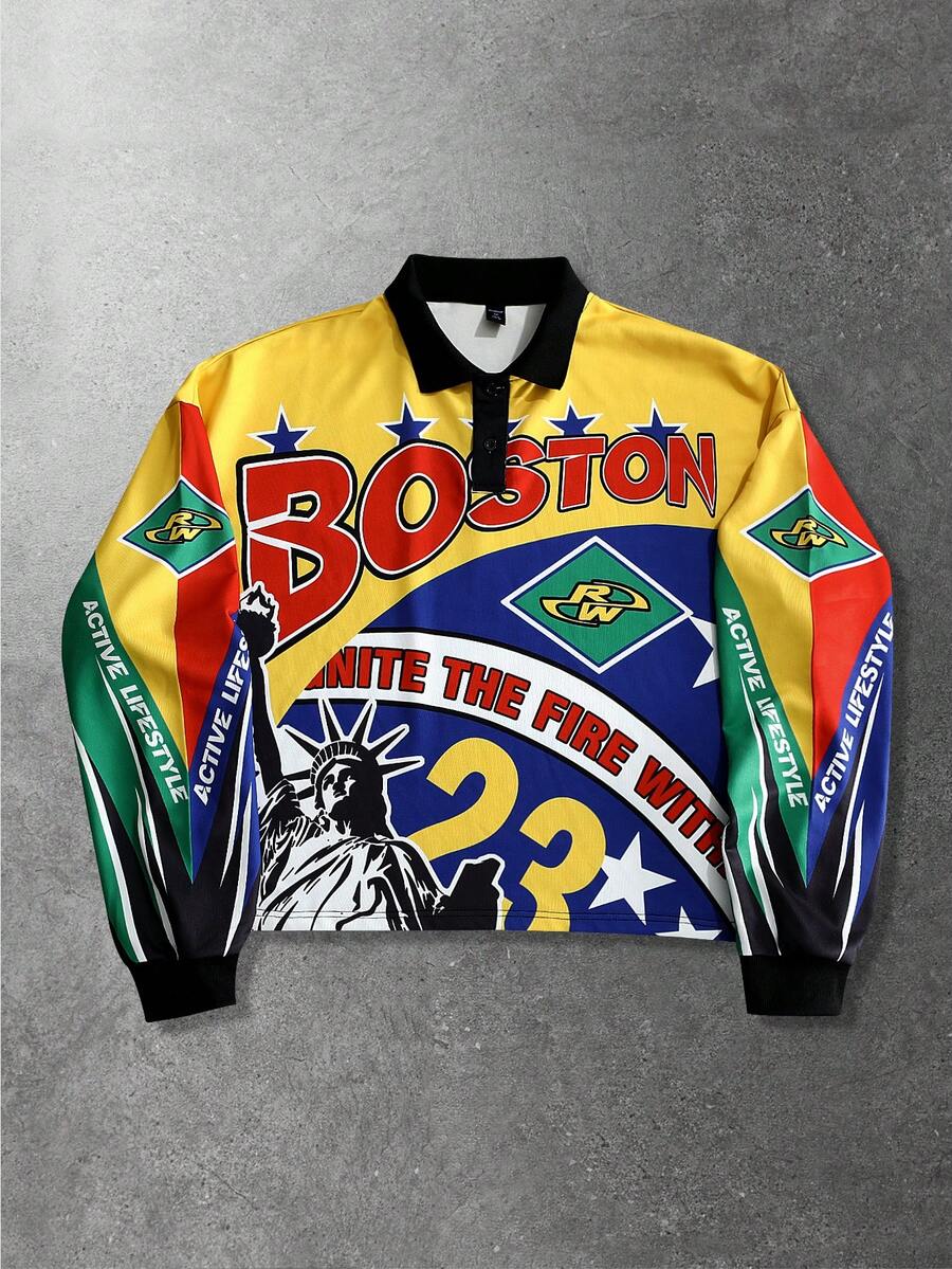 Men's Casual Polo Neck Sweatshirt