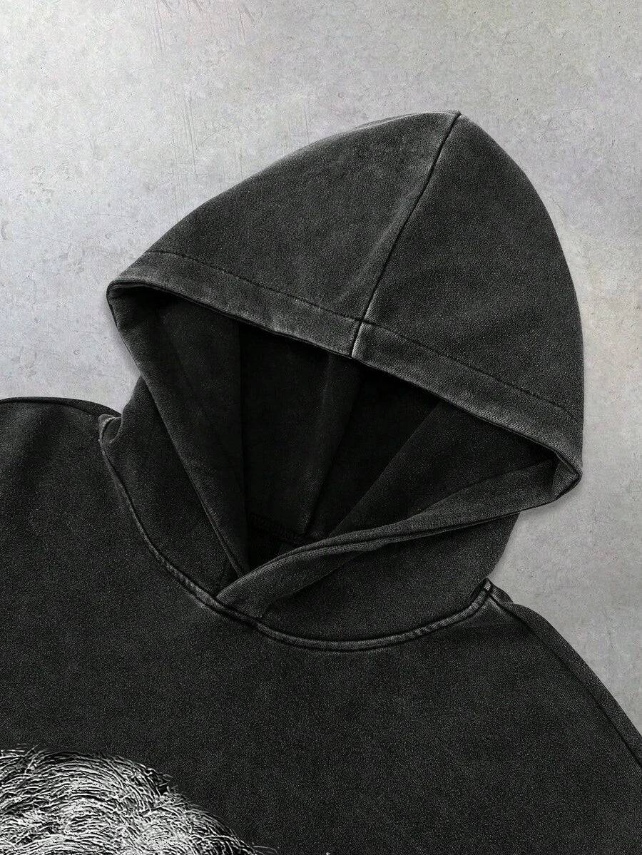 Men's Religious Slogan Graphic Hoodie