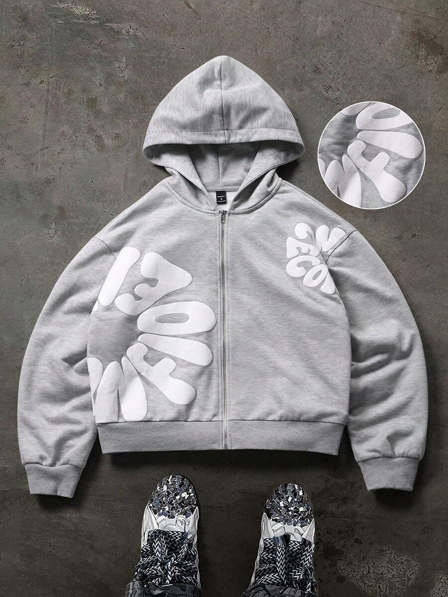 Men's Letter Print Hoodie
