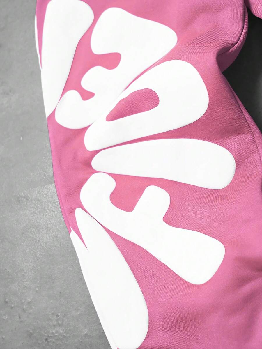 Men’s Letter Print Hoodie And Sweatpants Two Piece Set