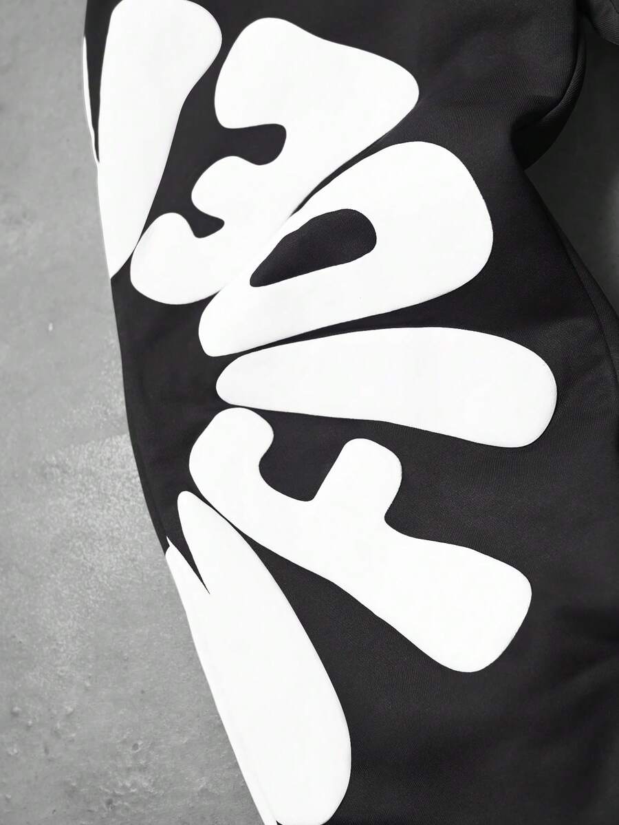 Men’s Letter Print Hoodie And Sweatpants Two Piece Set