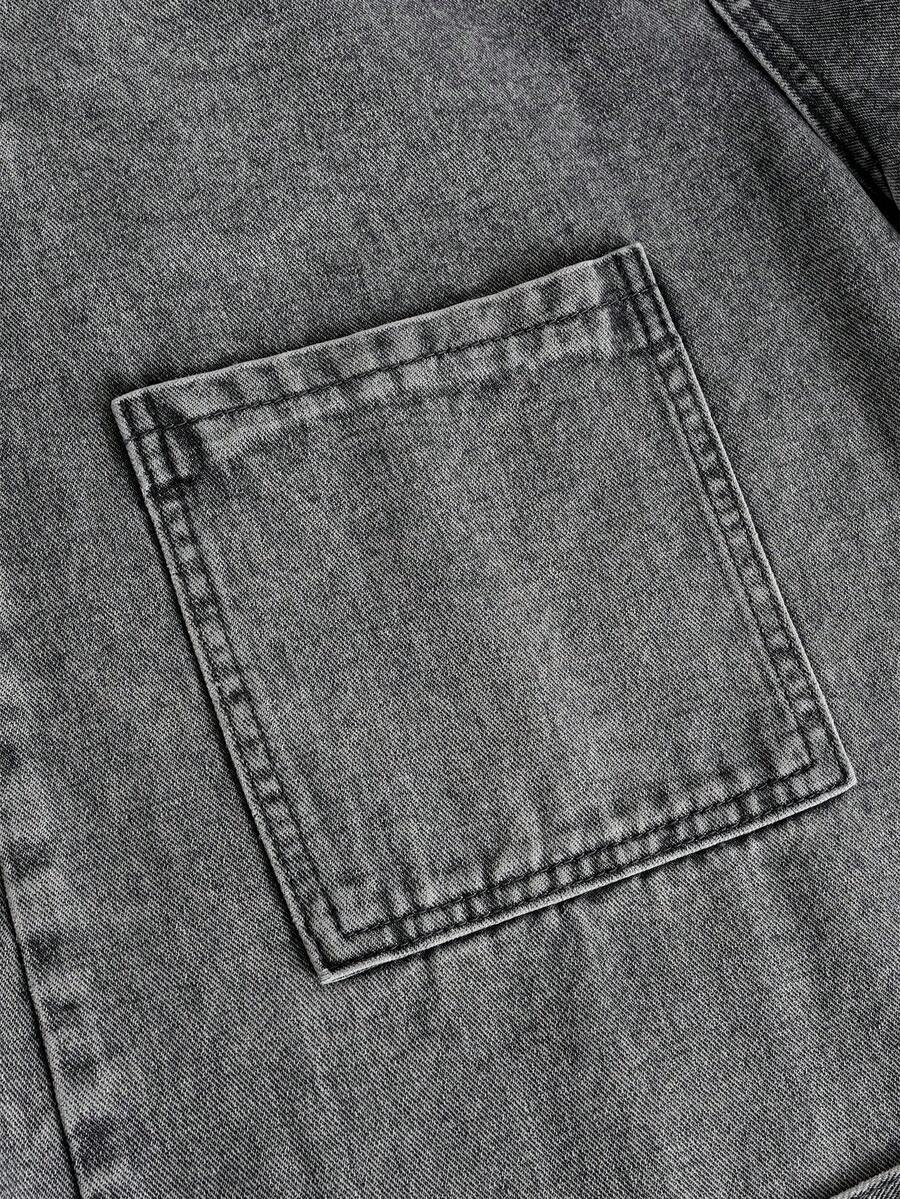 Men's Embroidered Pattern Punk Relaxed Fit Jeans