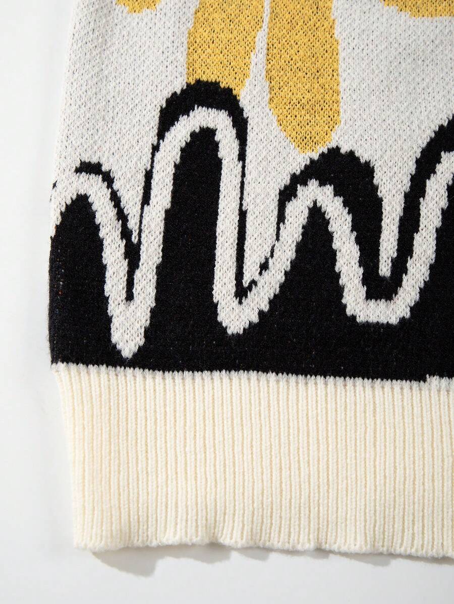 Men's Casual Loose Solid Color Cardigan Sweater