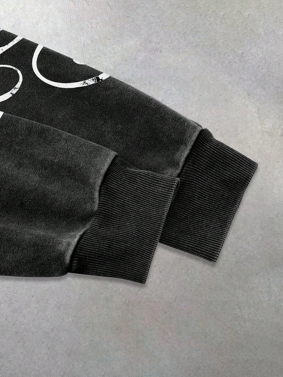 Men's Religious Slogan Graphic Hoodie