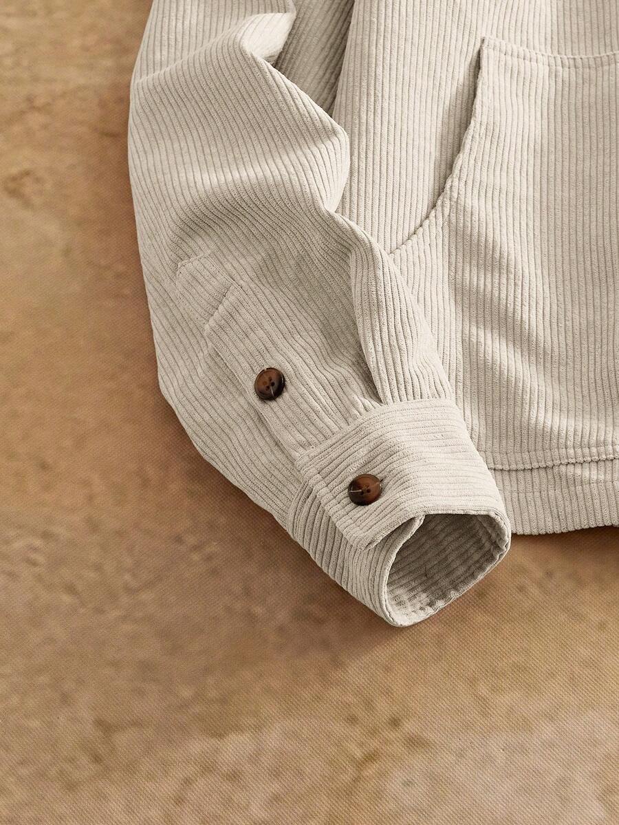 Men's Long Sleeve Casual Woven PU Leather Jacket