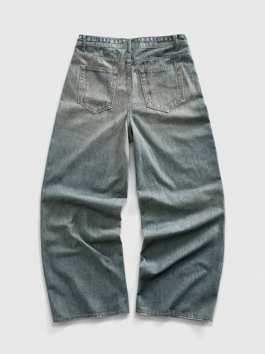 Men's Graphic Wide Leg Loose Casual Jeans