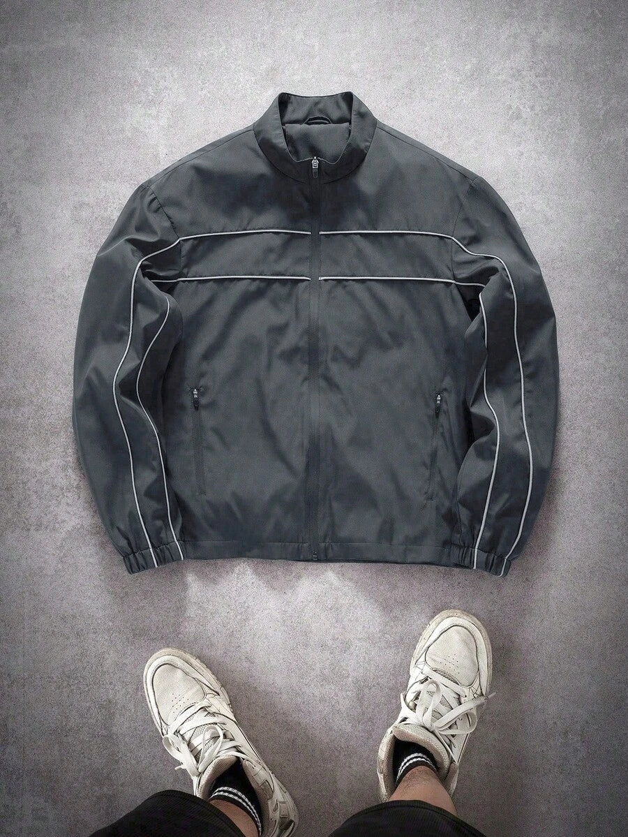Men's Street Fashion Zip-Up Jacket