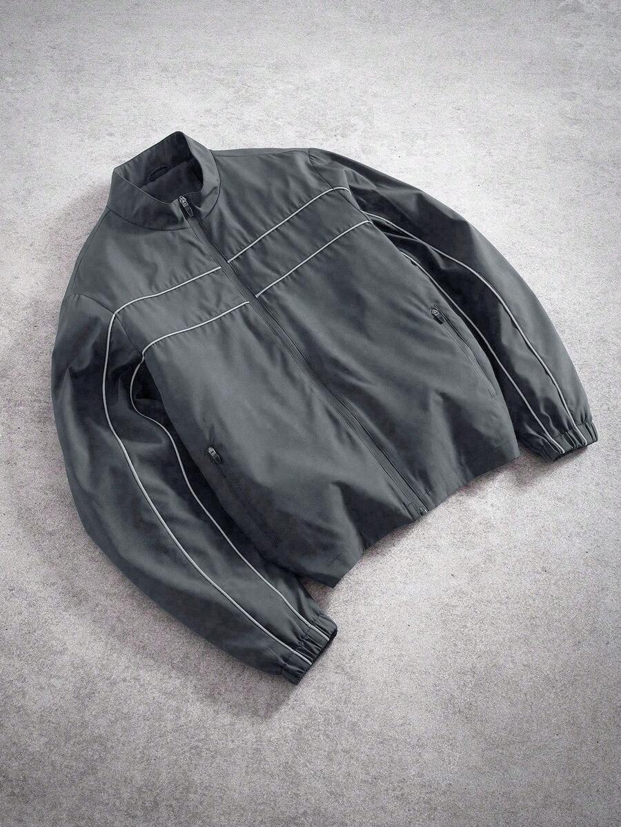Men's Street Fashion Zip-Up Jacket