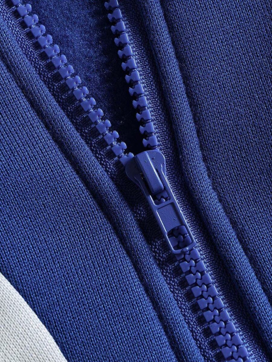 Men's Patchwork Zip-Up Hoodie