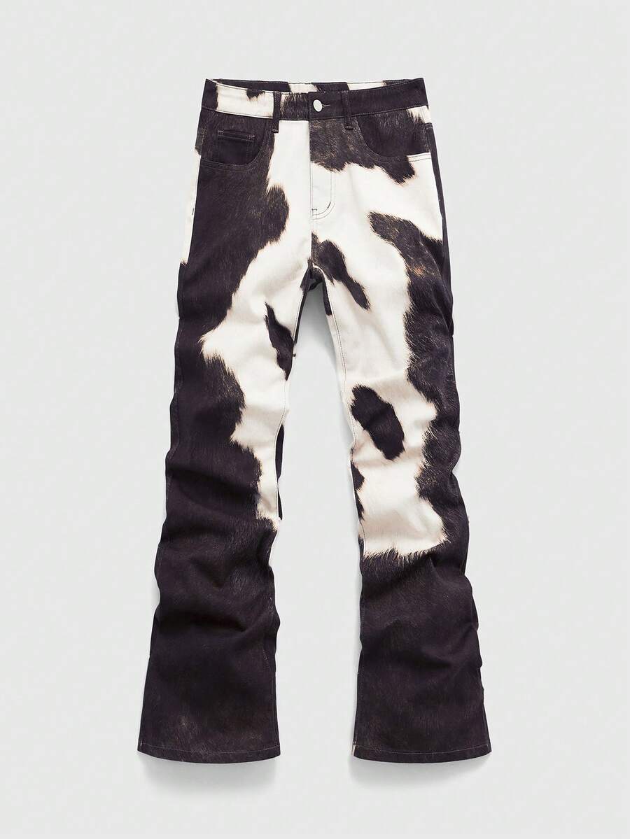 Contrast Color Pocket Denim Jeans