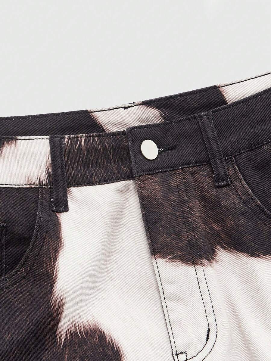 Contrast Color Pocket Denim Jeans