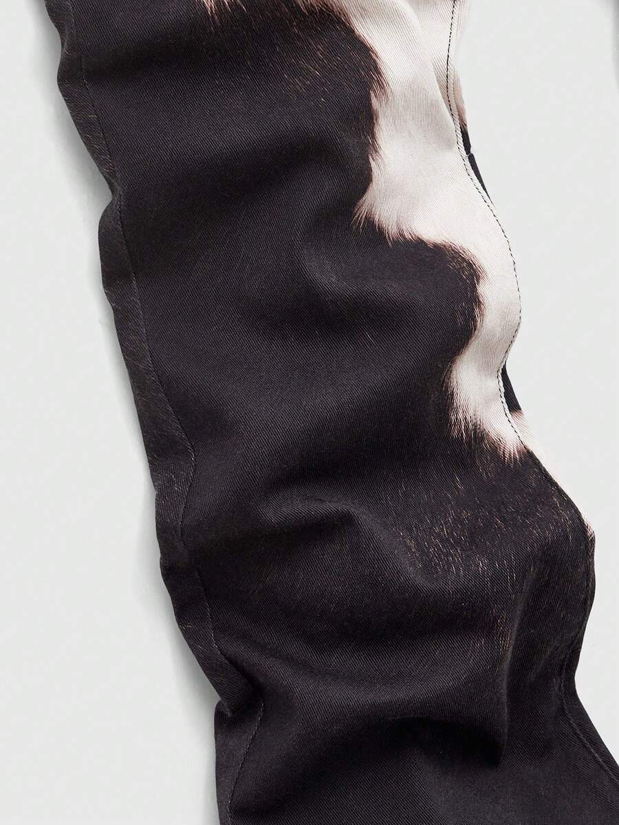 Contrast Color Pocket Denim Jeans