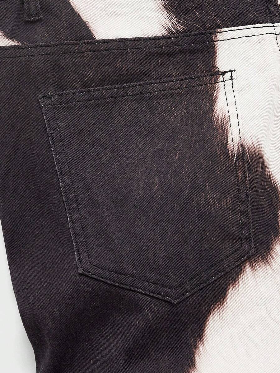 Contrast Color Pocket Denim Jeans