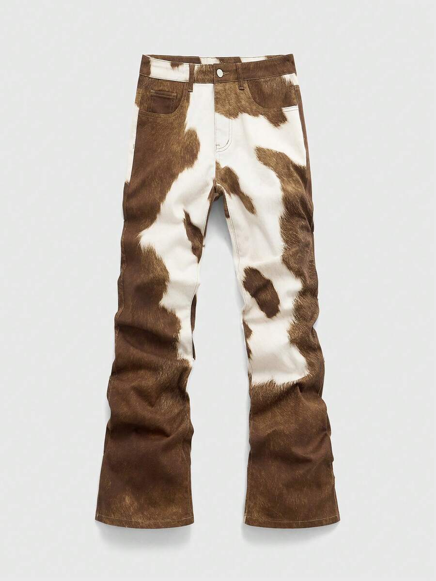 Contrast Color Pocket Denim Jeans