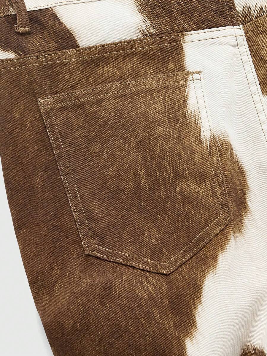 Contrast Color Pocket Denim Jeans