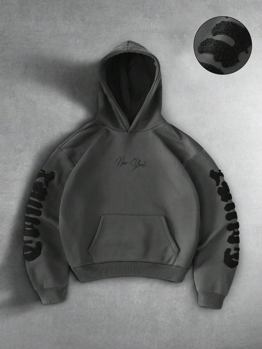 Men's Letter Print Casual Hoodie