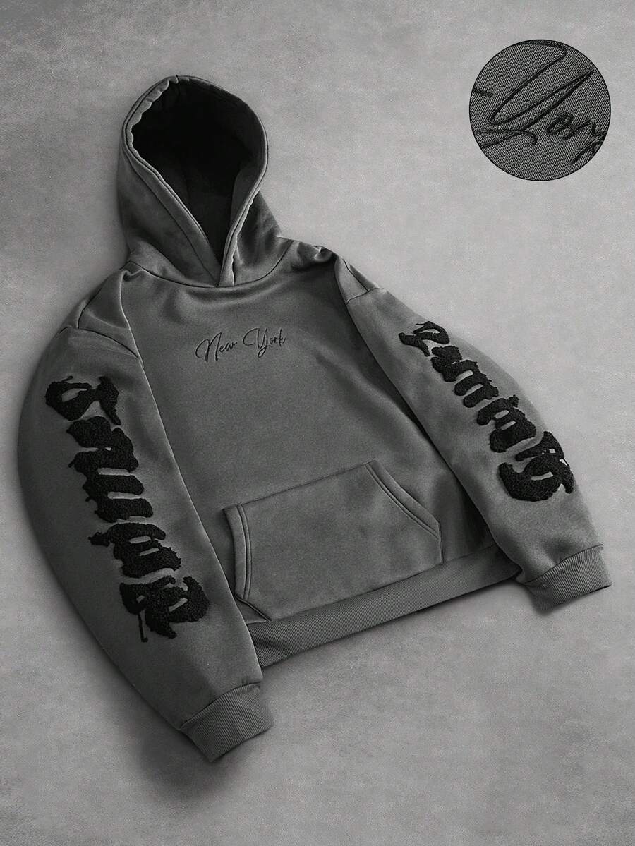 Men's Letter Print Casual Hoodie