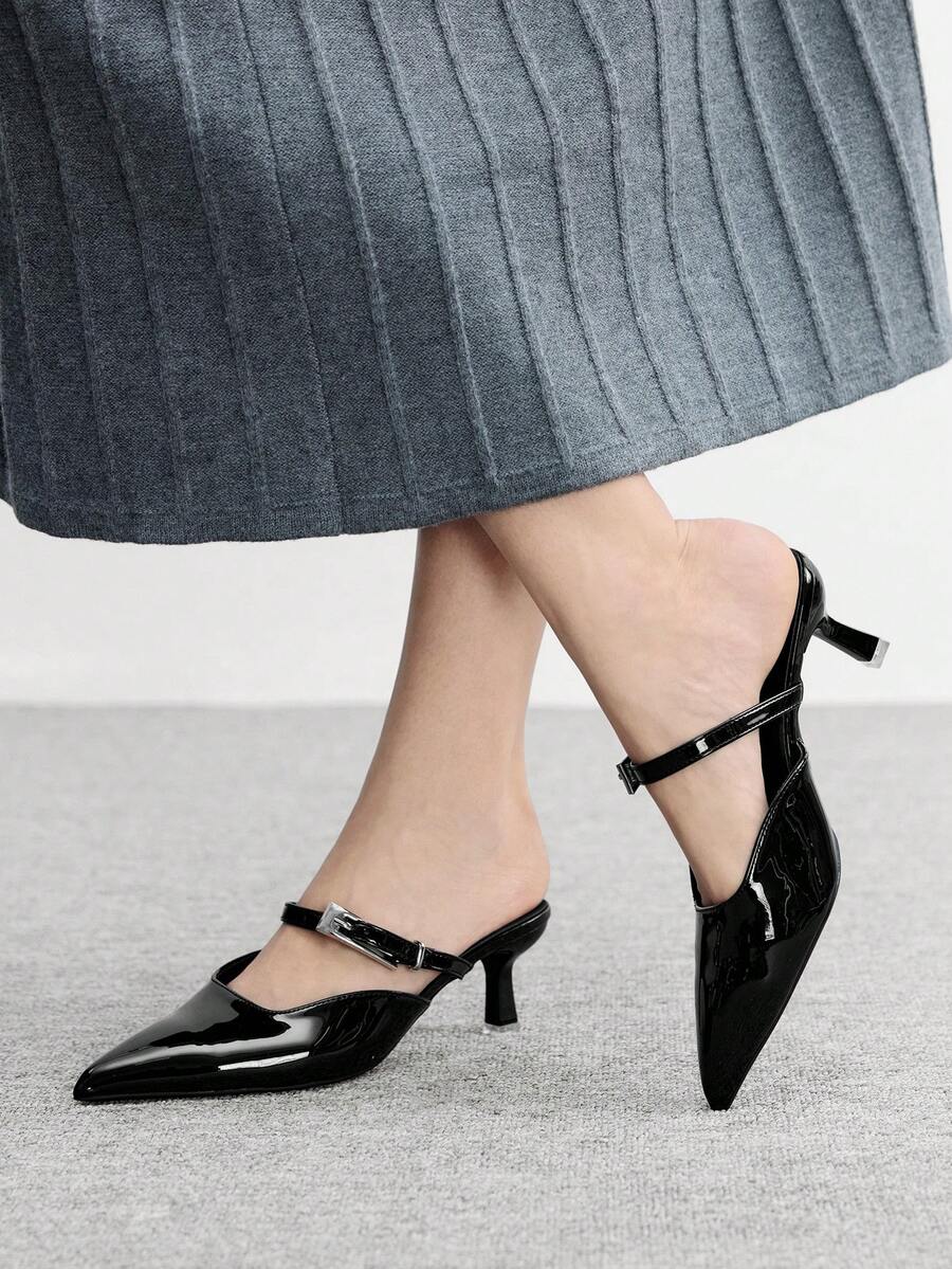 Women's Burgundy Bow High Heel Pumps